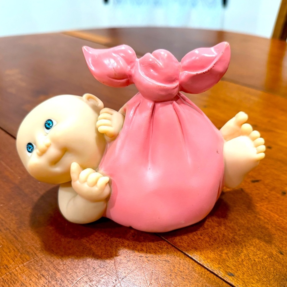 Vintage 1983 Cabbage Patch Kids Pink Coin Bank